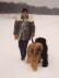 Im Schnee (Margret mit Dusty und Easy) Briard Zucht L�beck